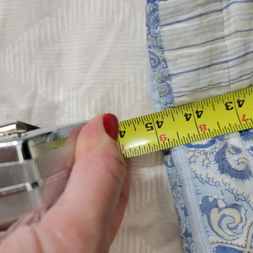 Laura Ashley Paisley Printed Patchwork Blue King Cotton Quilt Bedcover 100x90